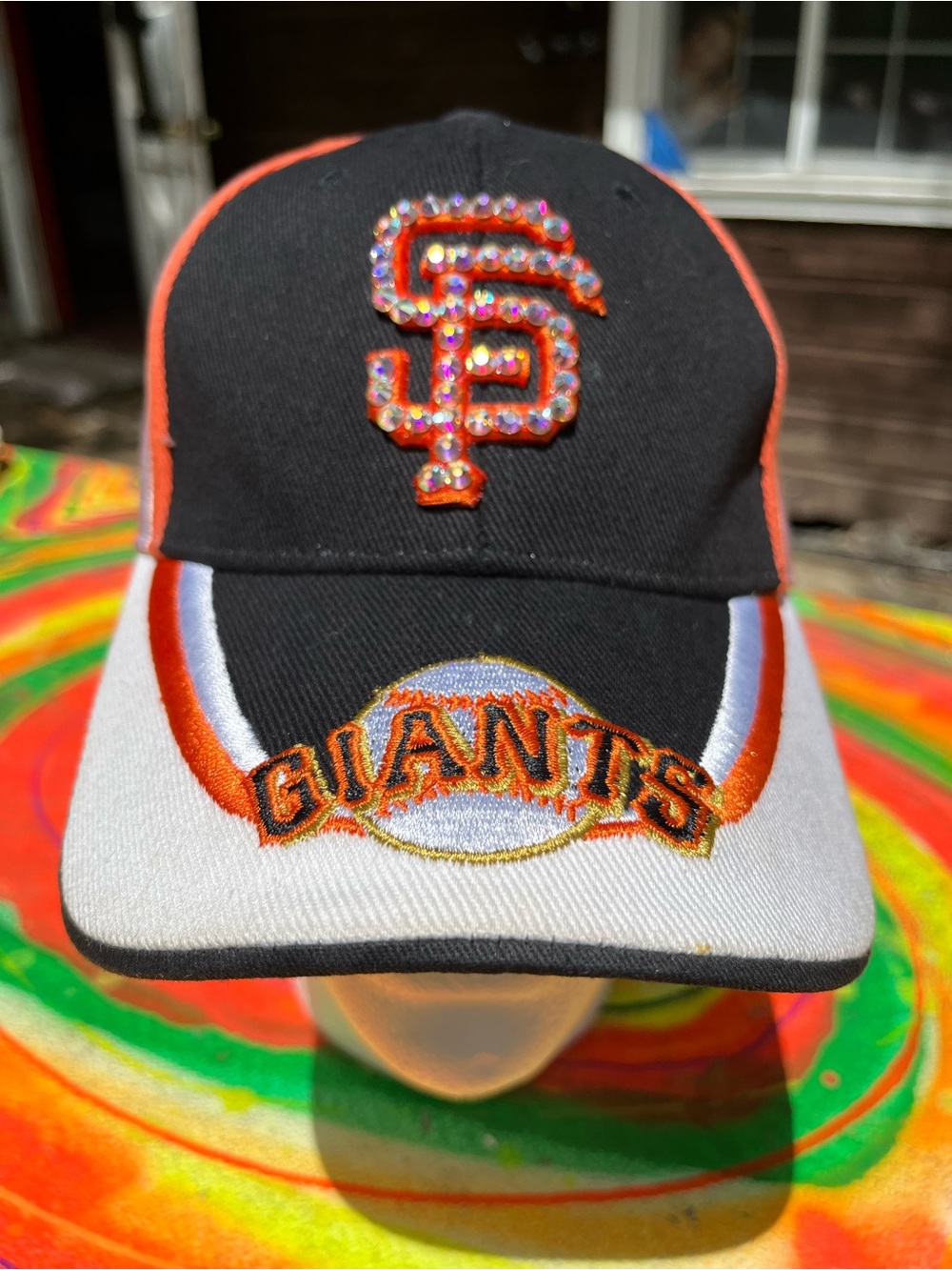 San Francisco Giants Black & Orange Rhinestone Logo Cap MLB baseball snapback